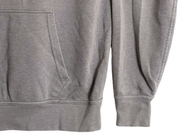 ノースフェイス プリント スウェット フード パーカー メンズ L 古着 The North Face プルオーバー トレーナー 裏起毛 アウトドア グレー