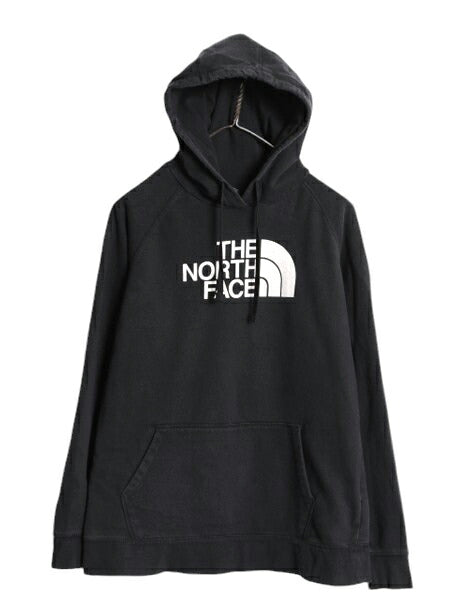 ノースフェイス プリント スウェット フード パーカー レディース XL The North Face プルオーバー 裏起毛 トレーナー アウトドア ブラック