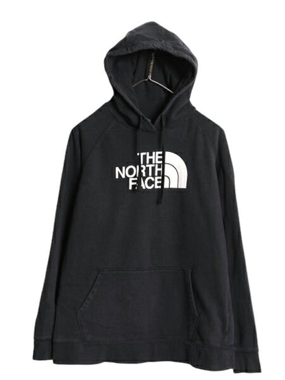 ノースフェイス プリント スウェット フード パーカー レディース XL The North Face プルオーバー 裏起毛 トレーナー アウトドア ブラック