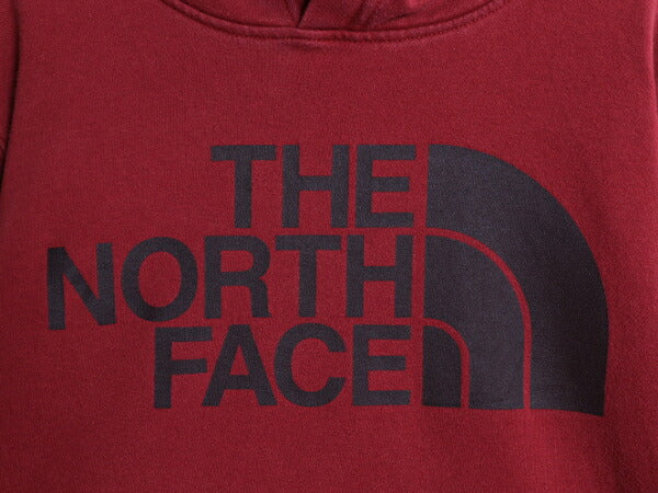 ノースフェイス プリント スウェット フード パーカー メンズ М 古着 The North Face プルオーバー 裏起毛 トレーナー アウトドア エンジ