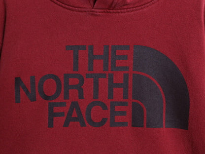 ノースフェイス プリント スウェット フード パーカー メンズ М 古着 The North Face プルオーバー 裏起毛 トレーナー アウトドア エンジ