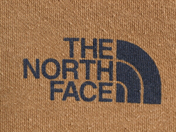 ノースフェイス 両面 プリント スウェット フード パーカー メンズ S 古着 The North Face アウトドア プルオーバー 裏起毛 トレーナー 茶
