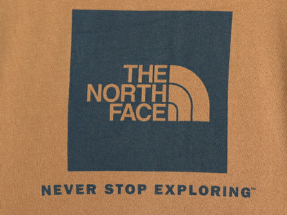 ノースフェイス 両面 プリント スウェット フード パーカー メンズ S 古着 The North Face アウトドア プルオーバー 裏起毛 トレーナー 茶