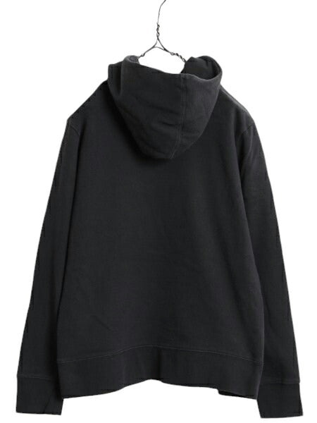 US企画 ノースフェイス プリント スウェット フード パーカー レディース L 古着 The North Face プルオーバー 裏起毛 トレーナー ブラック