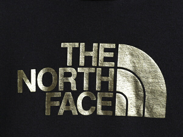 US企画 ノースフェイス プリント スウェット フード パーカー レディース L 古着 The North Face プルオーバー 裏起毛 トレーナー ブラック
