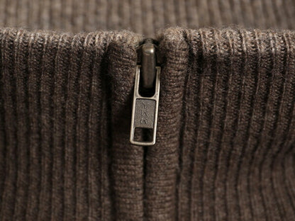 08年製 高級 100% カシミヤ パタゴニア ハーフジップ ニット セーター メンズ М / 古着 PATAGONIA 無地 ハイネック 薄手 無地 ラグラン 茶