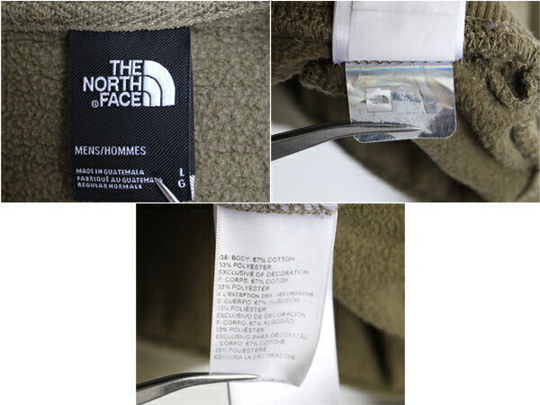 ノースフェイス イラスト プリント スウェット フード パーカー メンズ L 古着 The North Face プルオーバー 裏起毛 アウトドア 袖プリント