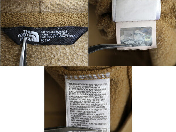 ノースフェイス プリント スウェット フード パーカー メンズ S / 古着 The North Face プルオーバー 裏起毛 トレーナー アウトドア 薄手