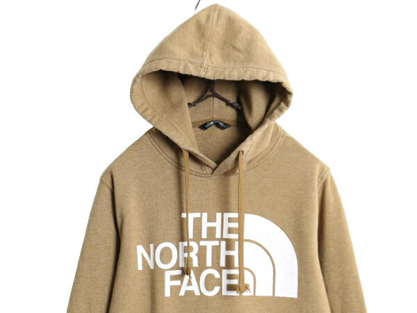 ノースフェイス プリント スウェット フード パーカー メンズ S / 古着 The North Face プルオーバー 裏起毛 トレーナー アウトドア 薄手