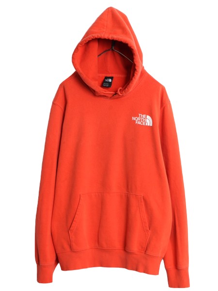 US企画 ノースフェイス 両面 プリント スウェット フード パーカー メンズ L The North Face 裏起毛 トレーナー アウトドア プルオーバー