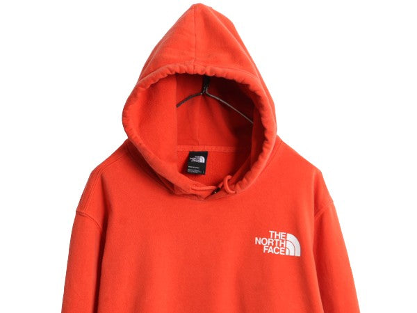 US企画 ノースフェイス 両面 プリント スウェット フード パーカー メンズ L The North Face 裏起毛 トレーナー アウトドア プルオーバー