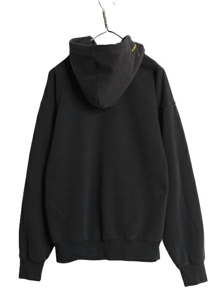 ノースフェイス プリント スウェット フード パーカー メンズ S 古着 The North Face 裏起毛 トレーナー プルオーバー アウトドア ブラック