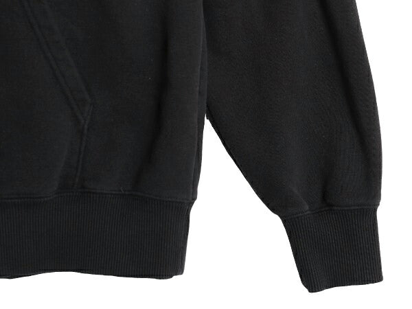 ノースフェイス プリント スウェット フード パーカー メンズ S 古着 The North Face 裏起毛 トレーナー プルオーバー アウトドア ブラック