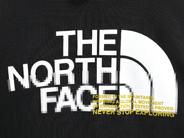 ノースフェイス プリント スウェット フード パーカー メンズ S 古着 The North Face 裏起毛 トレーナー プルオーバー アウトドア ブラック