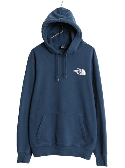 US企画 ノースフェイス 両面 プリント スウェット フード パーカー メンズ L / The North Face アウトドア トレーナー プルオーバー 薄手