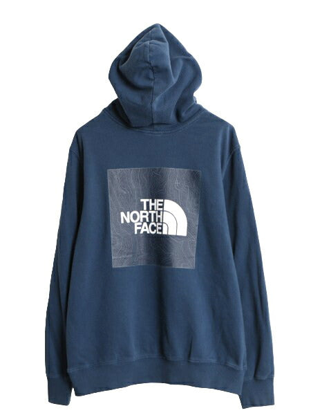 US企画 ノースフェイス 両面 プリント スウェット フード パーカー メンズ L / The North Face アウトドア トレーナー プルオーバー 薄手