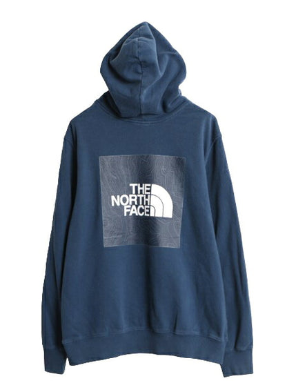 US企画 ノースフェイス 両面 プリント スウェット フード パーカー メンズ L / The North Face アウトドア トレーナー プルオーバー 薄手