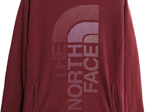 ノースフェイス プリント スウェット フード パーカー レディース M / The North Face プルオーバー 裏起毛 トレーナー アウトドア 2トーン