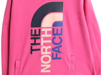 ノースフェイス プリント スウェット フード パーカー レディース XL / The North Face プルオーバー 裏起毛 トレーナー アウトドア ピンク