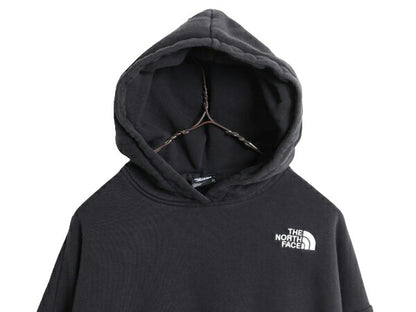 ノースフェイス ショート丈 スウェット フード パーカー レディース S / The North Face 裏起毛 トレーナー プルオーバー 黒 ワンポイント