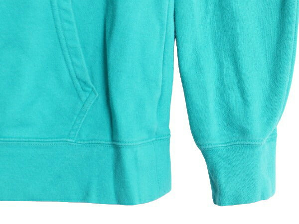 ノースフェイス 両面 プリント スウェット フード パーカー メンズ S 古着 The North Face プルオーバー 裏起毛 トレーナー アウトドア 緑