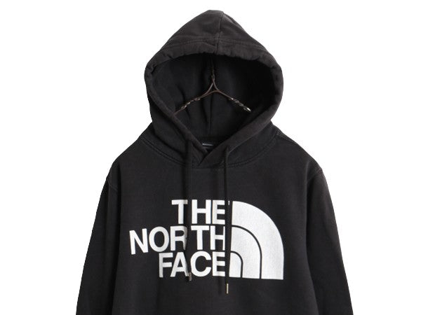 ノースフェイス プリント スウェット フード パーカー メンズ S / The North Face プルオーバー 裏起毛 トレーナー アウトドア ブラック