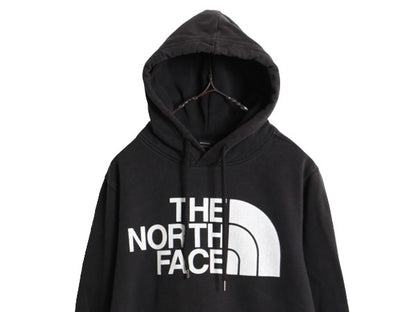 ノースフェイス プリント スウェット フード パーカー メンズ S / The North Face プルオーバー 裏起毛 トレーナー アウトドア ブラック