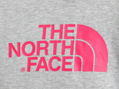 ノースフェイス プリント スウェット フード パーカー レディース М / The North Face アウトドア トレーナー 裏起毛 プルオーバー グレー