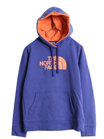US企画 ノースフェイス プリント スウェット フード パーカー レディース М / The North Face プルオーバー 裏起毛 トレーナー ツートーン