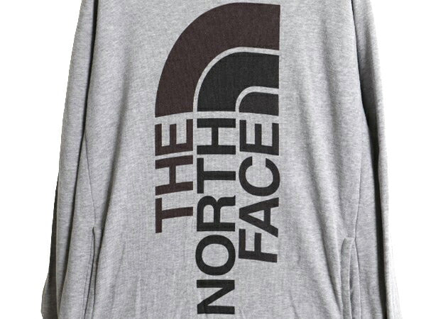 ノースフェイス プリント スウェット フード パーカー メンズ L 古着 The North Face プルオーバー 裏起毛 トレーナー アウトドア 2トーン