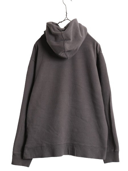 US企画 ノースフェイス プリント スウェット フード パーカー メンズ XL 古着 The North Face プルオーバー トレーナー アウトドア グレー