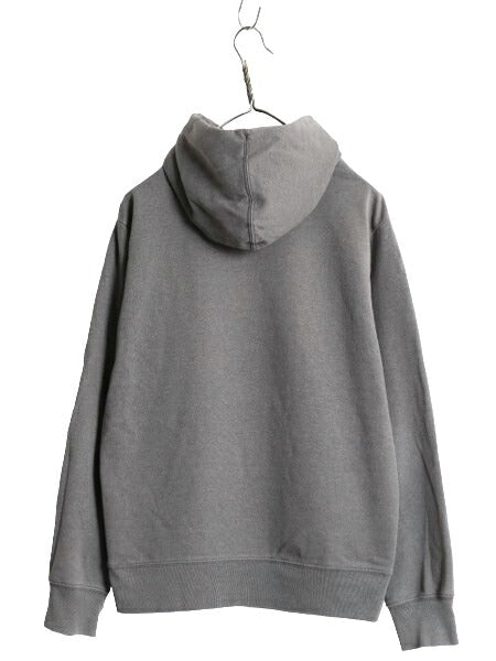 ノースフェイス プリント スウェット フード パーカー メンズ М 古着 The North Face プルオーバー 裏起毛 トレーナー アウトドア グレー