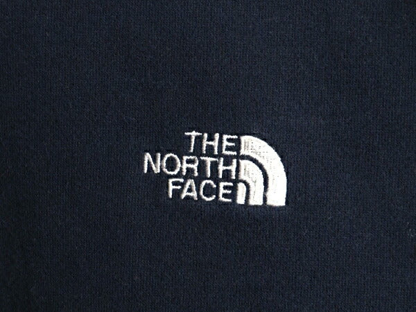 ノースフェイス フルジップ スウェット フード パーカー メンズ М 古着 The North Face アウトドア トレーナー 裏起毛 ロゴ 刺繍 ネイビー