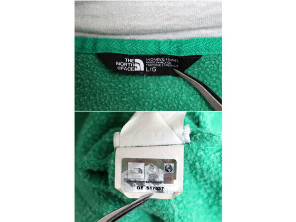 ノースフェイス プリント スウェット フード パーカー レディース L The North Face プルオーバー 裏起毛 トレーナー アウトドア ツートン