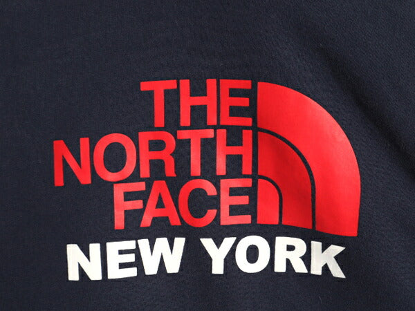 ノースフェイス プリント スウェット フード パーカー メンズ М / The North Face プルオーバー 裏起毛 トレーナー アウトドア 紺 NEWYORK