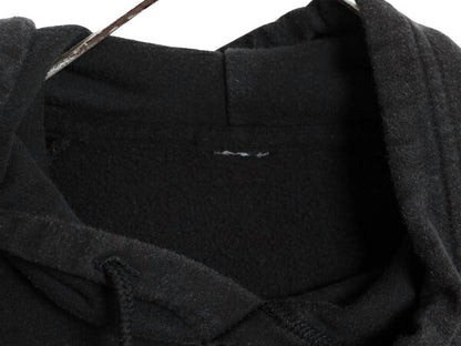 ノースフェイス 両面 プリント スウェット フード パーカー レディース М 程 古着 The North Face メッセージ トレーナー 裏起毛 ブラック