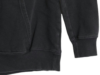 ノースフェイス 両面 プリント スウェット フード パーカー レディース М 程 古着 The North Face メッセージ トレーナー 裏起毛 ブラック