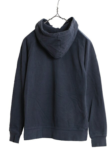 US企画 ノースフェイス プリント スウェット フード パーカー レディース S The North Face プルオーバー 裏起毛 トレーナー アウトドア 紺