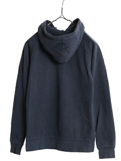 US企画 ノースフェイス プリント スウェット フード パーカー レディース S The North Face プルオーバー 裏起毛 トレーナー アウトドア 紺