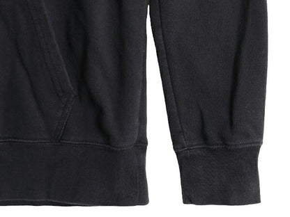 ノースフェイス プリント スウェット フード パーカー メンズ М 古着 The North Face プルオーバー 裏起毛 トレーナー アウトドア 薄手 黒