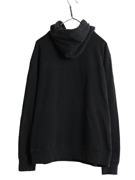 ノースフェイス プリント スウェット フード パーカー メンズ L The North Face プルオーバー 裏起毛 トレーナー 黒 アウトドア ブラック