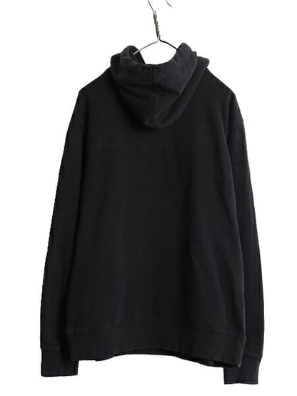 ノースフェイス プリント スウェット フード パーカー メンズ L The North Face プルオーバー 裏起毛 トレーナー 黒 アウトドア ブラック