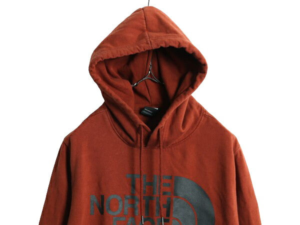 ノースフェイス ロゴ プリント スウェット フード パーカー メンズ L / 古着 The North Face プルオーバー 裏起毛 トレーナー アウトドア