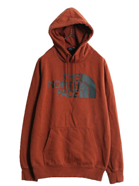 ノースフェイス ロゴ プリント スウェット フード パーカー メンズ L / 古着 The North Face プルオーバー 裏起毛 トレーナー アウトドア