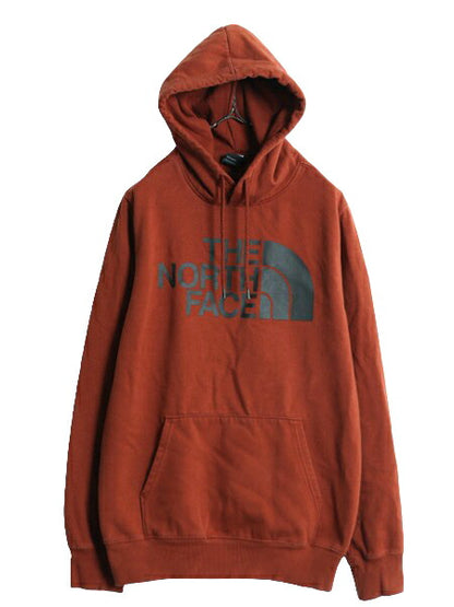 ノースフェイス ロゴ プリント スウェット フード パーカー メンズ L / 古着 The North Face プルオーバー 裏起毛 トレーナー アウトドア