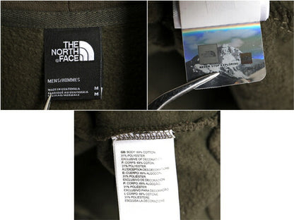 ノースフェイス 両面 プリント スウェット フード パーカー メンズ М The North Face プルオーバー 裏起毛 トレーナー アウトドア カーキ