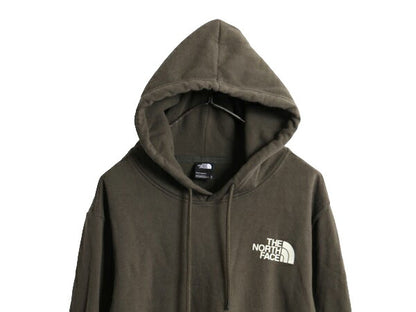ノースフェイス 両面 プリント スウェット フード パーカー メンズ М The North Face プルオーバー 裏起毛 トレーナー アウトドア カーキ