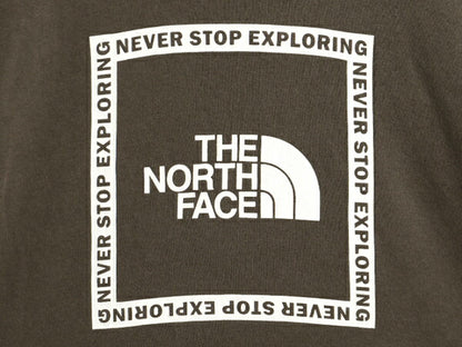 ノースフェイス 両面 プリント スウェット フード パーカー メンズ М The North Face プルオーバー 裏起毛 トレーナー アウトドア カーキ