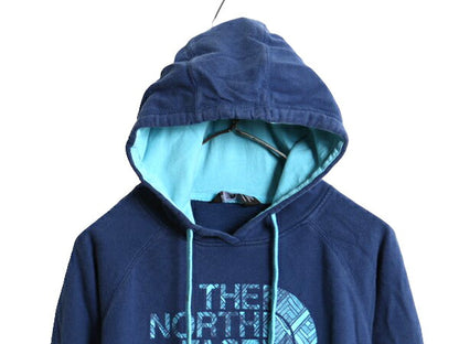 ノースフェイス プリント スウェット フード パーカー レディース М The North Face トレーナー プルオーバー 裏起毛 アウトドア 2トーン