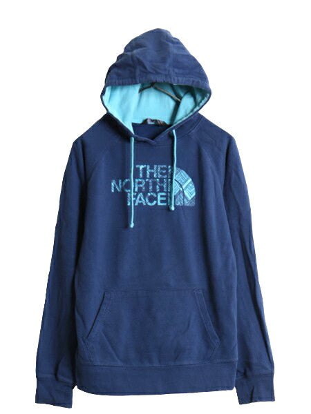 ノースフェイス プリント スウェット フード パーカー レディース М The North Face トレーナー プルオーバー 裏起毛 アウトドア 2トーン